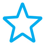 Blue outline star